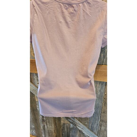 90s nostalgia Calvin klein spell out purple lavander short sleeve soft stretch M - Picture 3 of 7